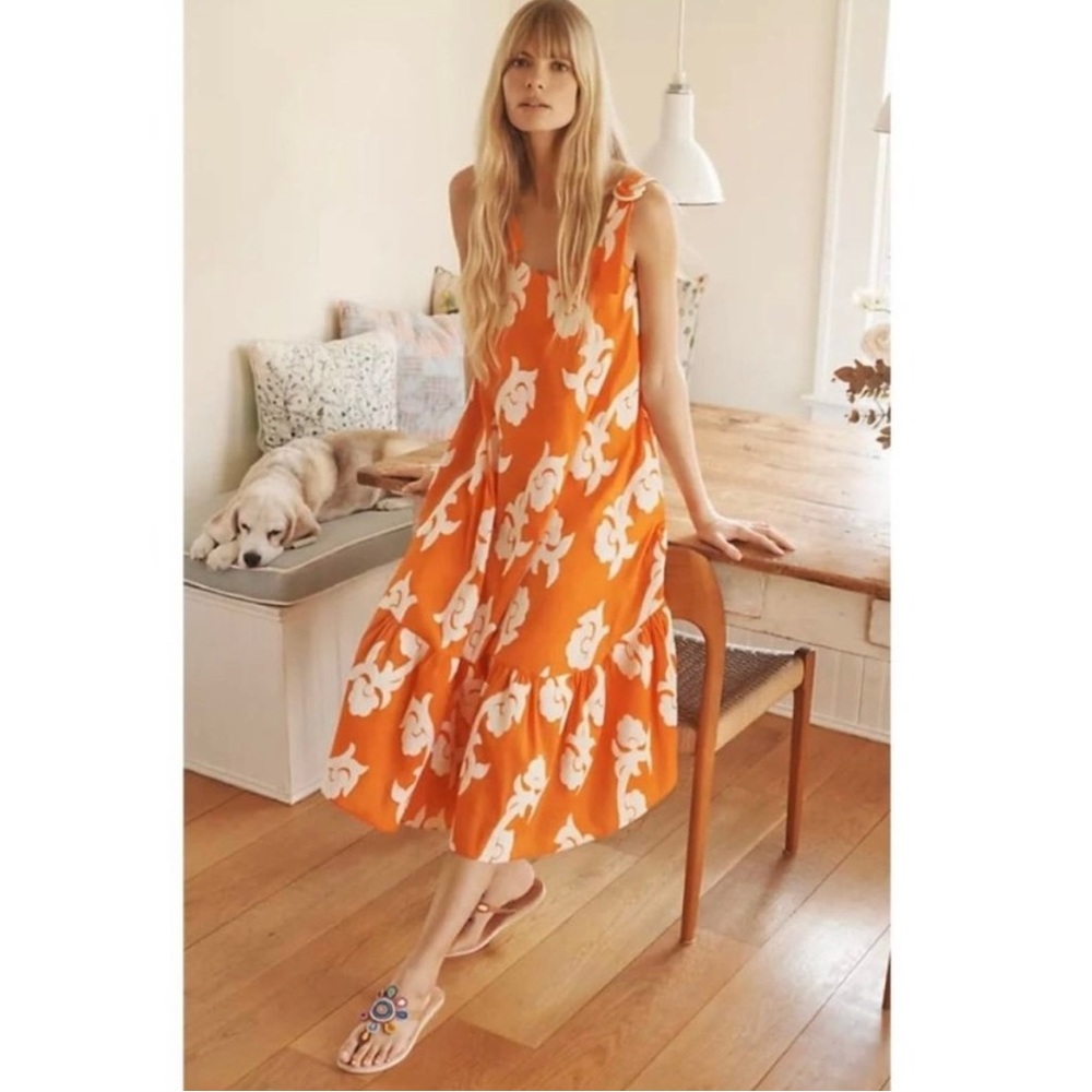 Anthropologie Phoebe Flounced Maxi Dress - size Medium